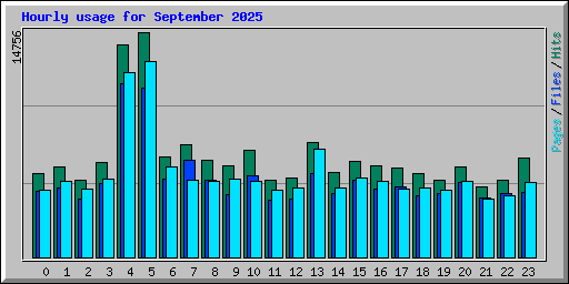 Hourly usage for September 2025