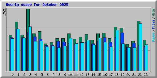 Hourly usage for October 2025