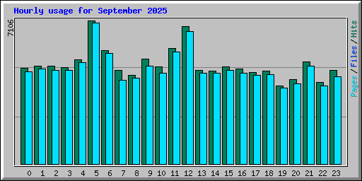Hourly usage for September 2025