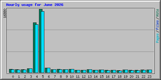 Hourly usage for June 2026